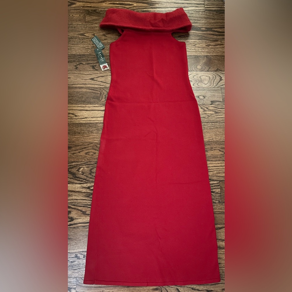 Ralph Lauren Strapless Red Dress
